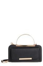 Amici Accessories Faux Leather Phone Crossbody Bag - Black