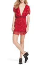 Women's Free People Baby Love Smocked Body-con Minidress - Red