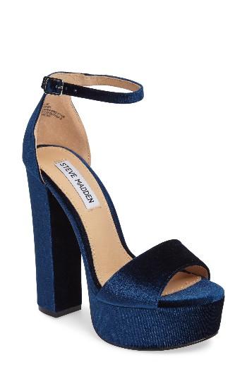 Women's Steve Madden Gonzo Platform Sandal .5 M - Blue