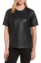 Women's Kenneth Cole New York Faux Leather Tee - Black