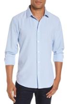 Men's Mizzen+main Davis Check Sport Shirt, Size - Blue