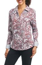 Women's Foxcroft Lauren Romantic Paisley Shirt - Red