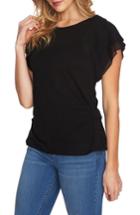 Women's 1.state Cinched Seam Linen Tee, Size - Black