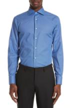 Men's Canali Fit Dress Shirt, Size 16.5 - Blue