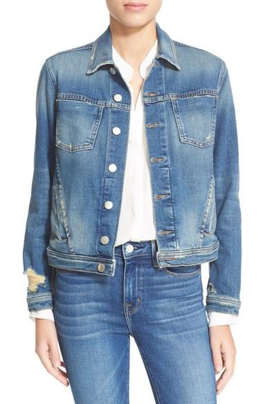 Women's L'agence Slim Fit Denim Jacket