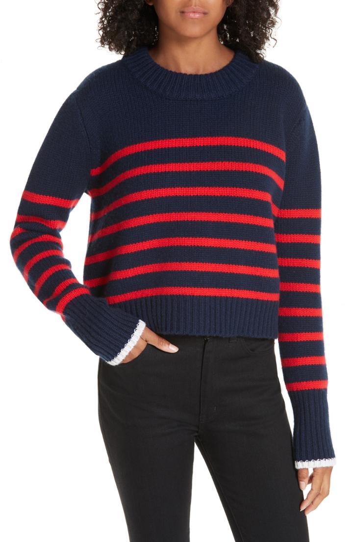 Women's La Ligne Mini Maren Wool & Cashmere Sweater - Blue
