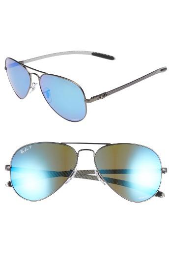 Men's Ray-ban Chromance 58mm Polarized Aviator Sunglasses -
