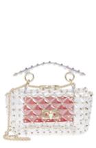 Valentino Garavani Rockstud Transparent Small Shoulder Bag - White