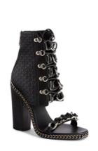 Women's Balmain Quilted Sandal Bootie Eu - Black
