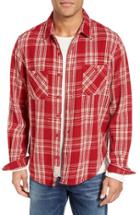 Men's Schott Nyc Plaid Flannel Shirt - Red