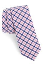 Men's 1901 Robin Diamond Check Skinny Tie, Size - Pink