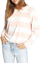 Women's Sanctuary Labrea Stripe Velour Pullover - Pink