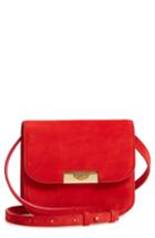 Victoria Beckham Eva Calfskin Suede Shoulder Bag - Red