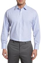 Men's Nordstrom Men's Shop Classic Fit Check Dress Shirt .5 34/35 - Blue