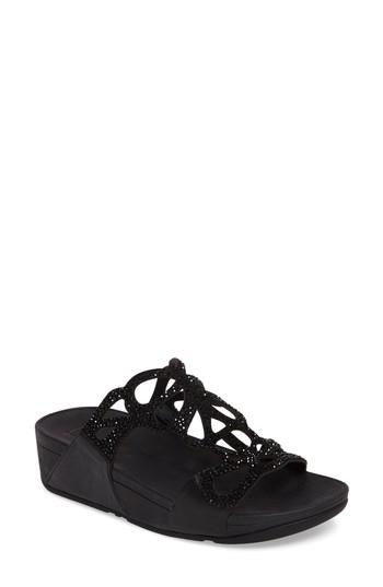 Women's Fitflop Bumble Wedge Slide Sandal M - Black