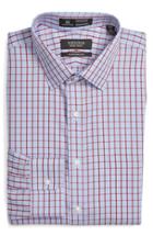Men's Nordstrom Men's Shop Smartcare(tm) Traditional Fit Check Dress Shirt .5 32 - Red