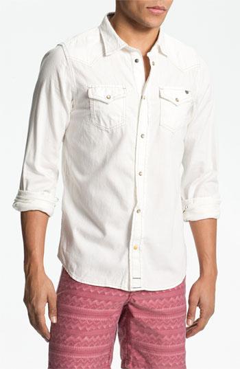 Diesel 'sonora' White Denim Western Shirt White