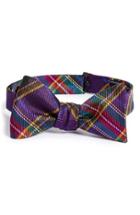 Men's David Donahue Silk Bow Tie, Size - Purple