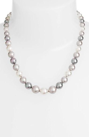 Women's Majorica Graduated Round Simulated Pearl Necklace