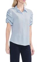 Women's Vince Camuto Puff Sleeve Button Down Blouse - Blue