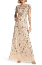 Women's Adrianna Papell Embellished Illusion Yoke Gown