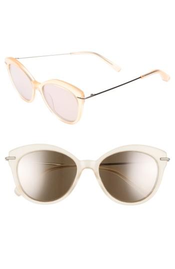 Women's Elizabeth And James Wright 53mm Cat Eye Sunglasses - Lemon