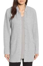 Petite Women's Eileen Fisher Tweed Jacket, Size P - Grey