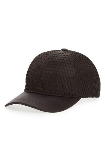 Women's Steve Madden Mesh Crown Baseball Cap - Black