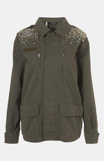 Topshop Rhinestone Army Jacket 8