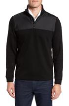 Men's Boss C-piceno Quarter Zip Fleece Pullover - Black