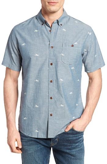 Men's Quiksilver Waterman Collection Post Surf Print Sport Shirt