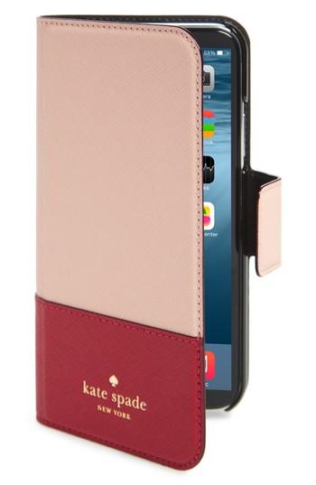 Kate Spade New York Leather Wrap Iphone X Folio Case - Black
