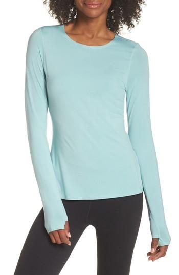 Women's Zella Realized Long Sleeve Tee - Blue/green
