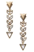 Women's Panacea Crystal Triangle Linear Statement Earrings