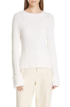 Women's Vince Button Cuff Wool & Cashmere Sweater - Ivory