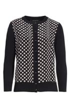 Women's St. John Collection Polka Dot Cardigan - Black