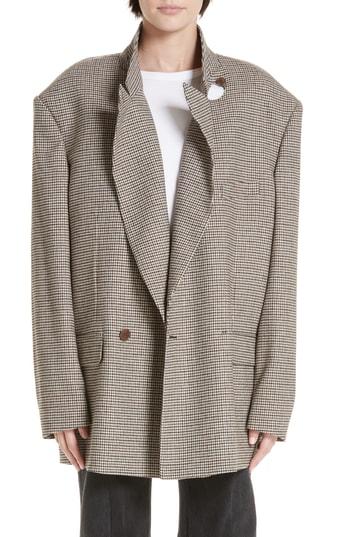 Women's Vetements Oversize Double Breasted Jacket - Brown