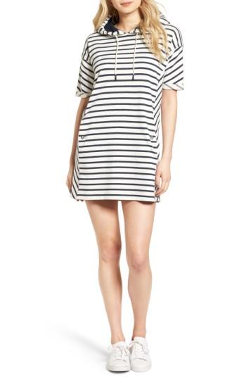 Women's Barbour Dive Stripe Terry Hooded Dress Us / 10 Uk - Blue