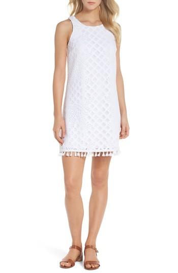 Women's Lilly Pulitzer Marquette Lace Shift Dress, Size - White