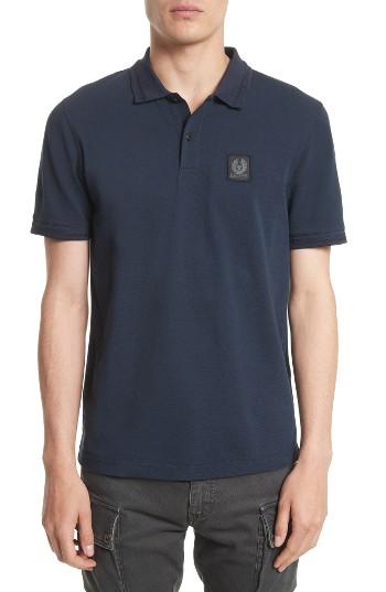 Men's Belstaff Stannett Pique Polo - Blue