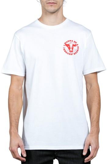 Men's Volcom X Burger Records Wannabe T-shirt, Size - White