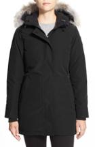 Women's Canada Goose Victoria Down Parka With Genuine Coyote Fur Trim (0) - Black