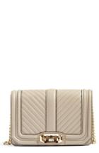 Rebecca Minkoff Small Love Leather Crossbody Bag - Beige