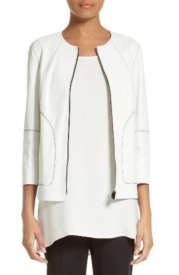 Women's Lafayette 148 New York Levine Leather Jacket
