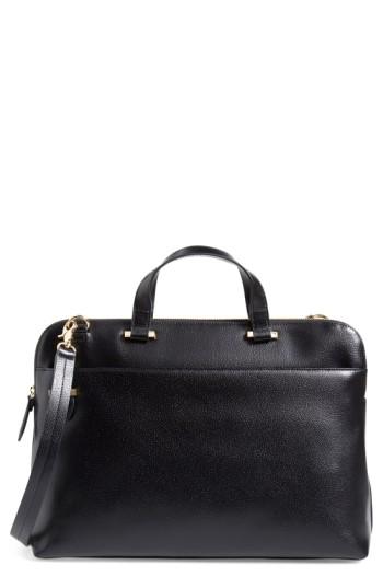 Lodis Medium Jamie Rfid Leather Briefcase - Black
