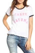 Women's Wildfox Carpe Dayumm Johnny Ringer Tee - White