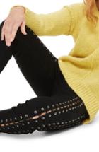 Women's Topshop Jamie Extreme Lace-up Skinny Jeans X 30 - Black
