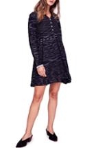 Women's Free People Rain Or Shine Space Dyed Dress - Black