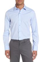 Men's Lorenzo Uomo Trim Fit Floral Dress Shirt .5 - 34/35 - Blue