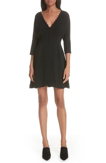 Women's Cinq A Sept Joslyn Button Front Dress - Black